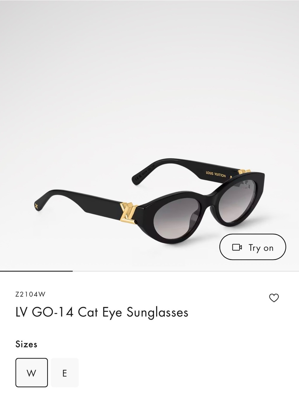 Louis Vuitton — LV GO-14 Cat Eye Sunglasses (Z2104W) - Picture 6 of 8